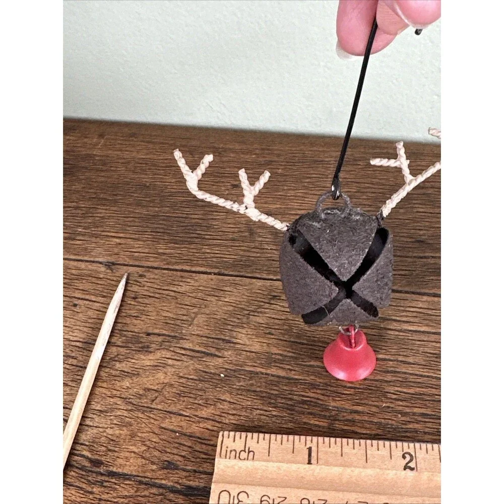 Reindeer Lot | Towle Silverplate USA 1990 & Rustic Metal Jingle Bell Deer